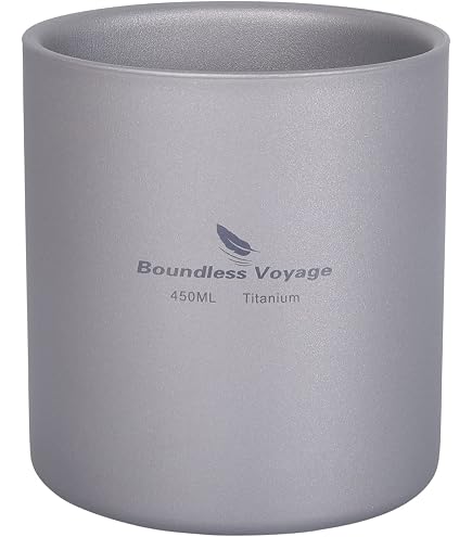 SOTO Outdoors - AeroMug Titanium 450ml Camping Mug - Light Weight